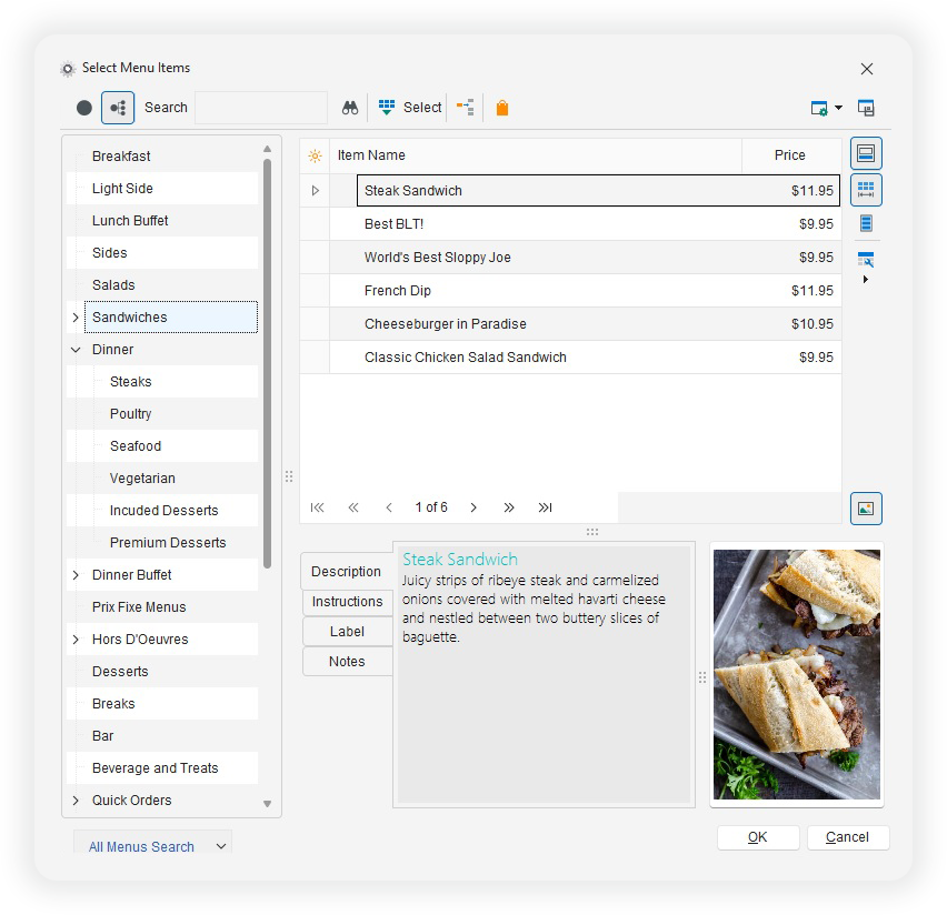 Features Powerful Menu Management
